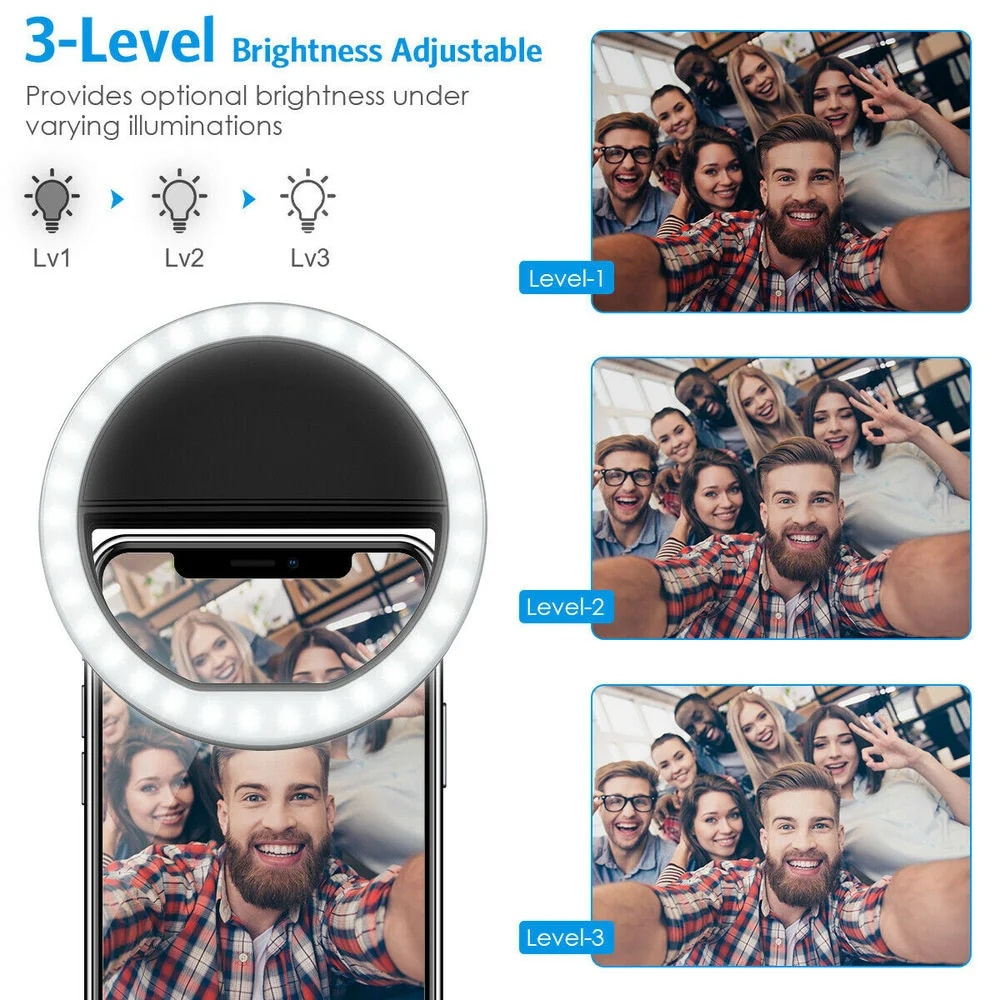 USB Charging LED Selfie Ring L - Photography Lighting Portable のレビューと価格