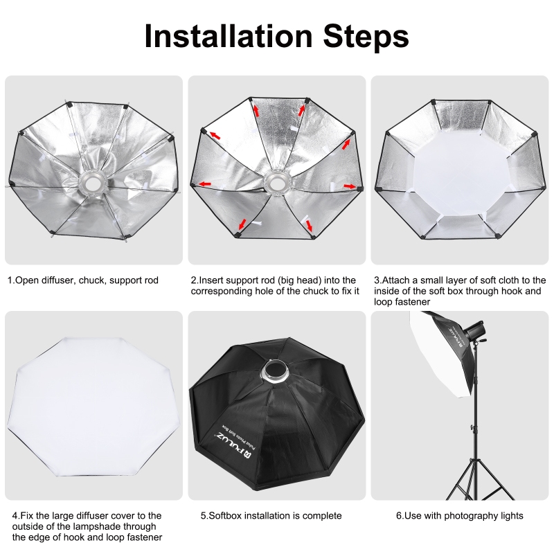 PULUZ 95cm Octagon Photography - Photography Lighting With Flash のレビューと価格