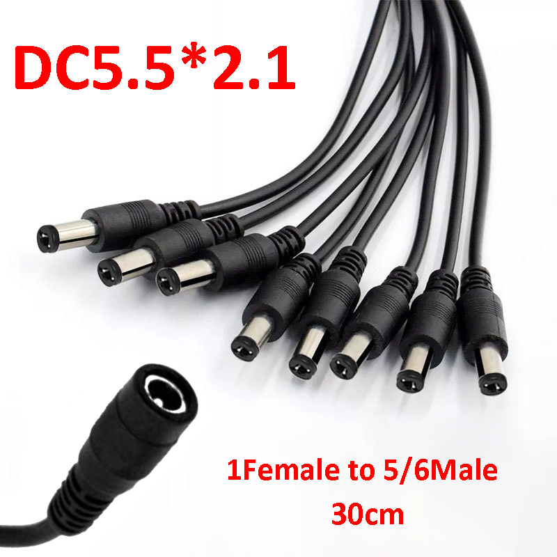 1PCS 5.5mm 2.1mm 1 To 5/6 Way  - Photography Led Lighting Kit のレビューと価格