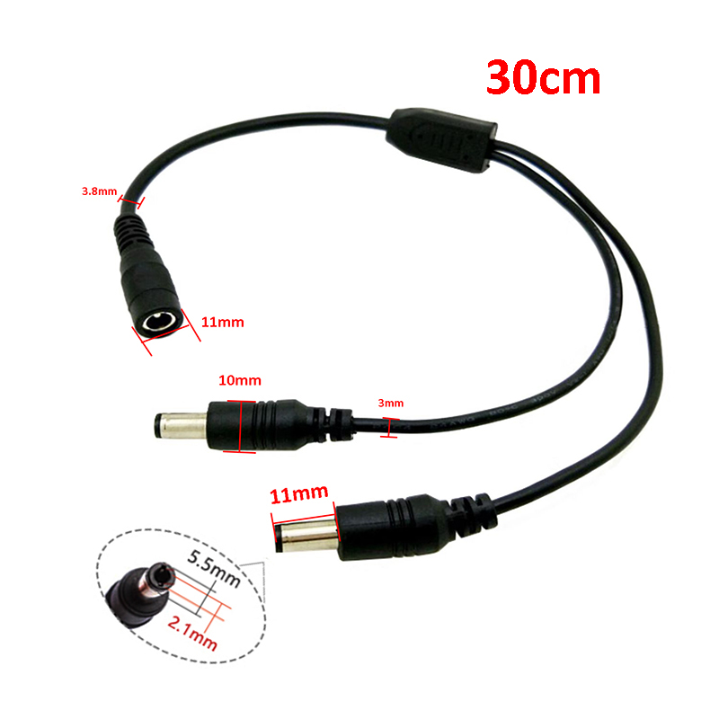 1PCS 5.5mm 2.1mm 1 To 5/6 Way  - Photography Led Lighting Kit のレビューと価格