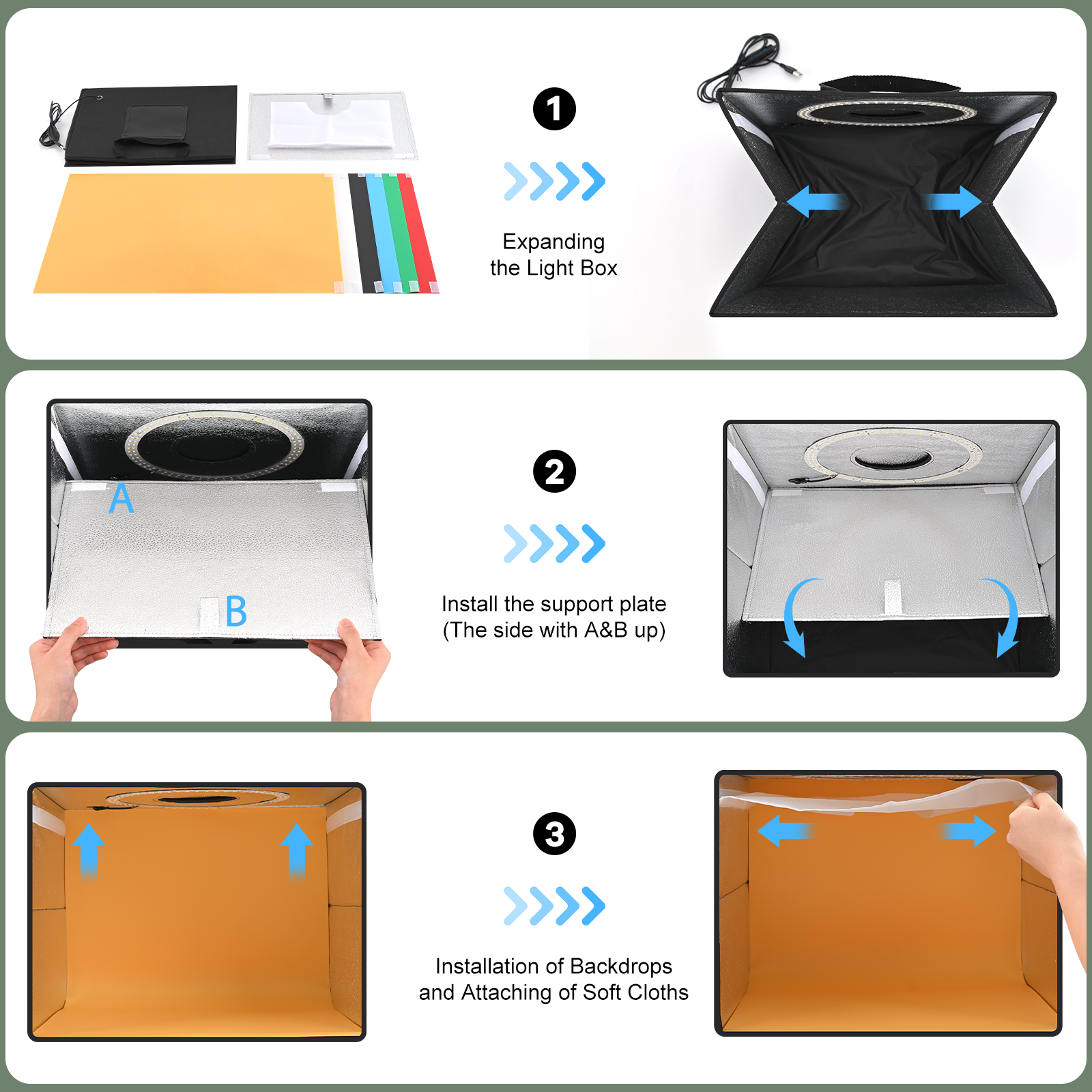 Lightdow Dimmable Photo Box LE - Photography Led Lighting Kit のレビューと価格