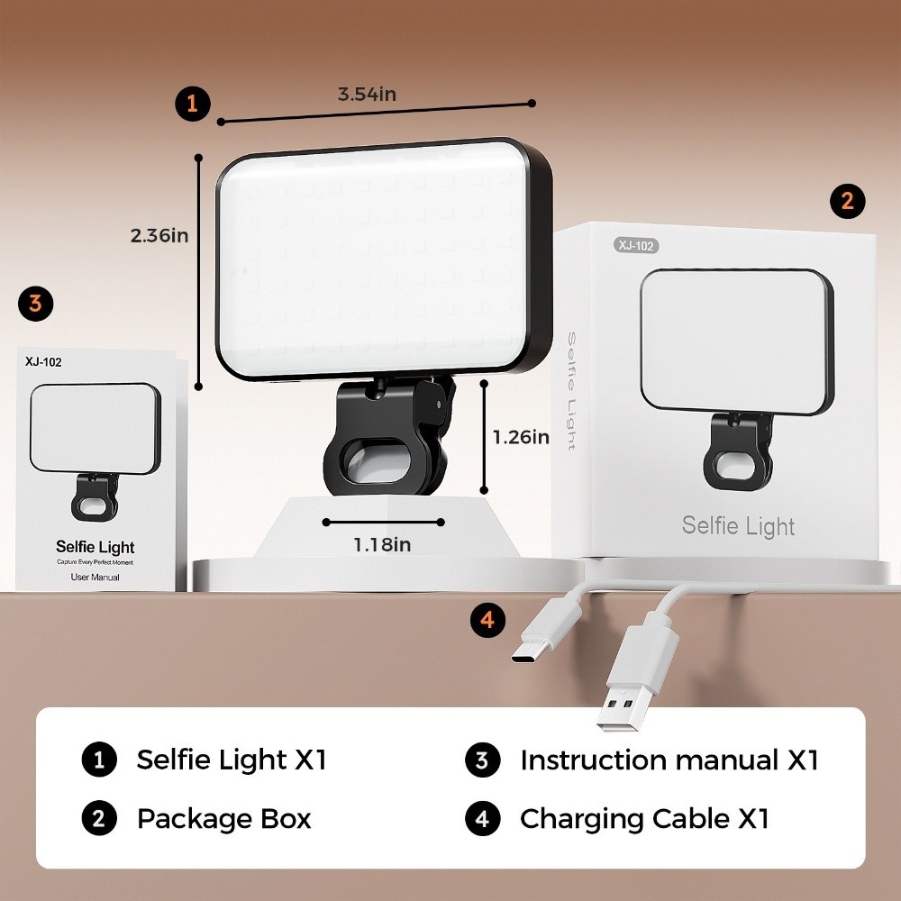 800/1000mAh LED Selfie Light U - Photography Lighting With Flash のレビューと価格