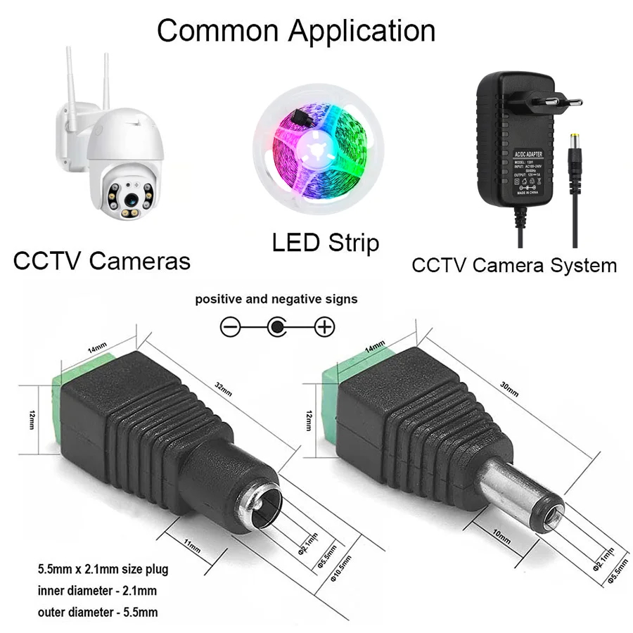 5pairs DC 12V Female And Male  - Photography Led Lighting Kit のレビューと価格